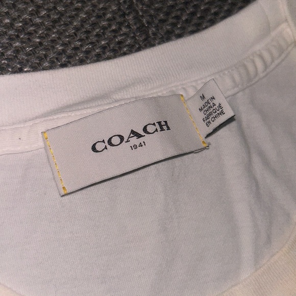 Coach LOVE Multicolor Print White T-Shirt - Picture 3 of 4
